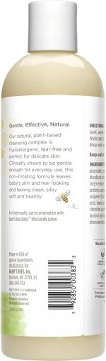 Burt's Bees Baby Shampoo and Wash 3-Pack, 2 Original and 1 Calming with Lavender, 12 Fl Oz Each - Image 9